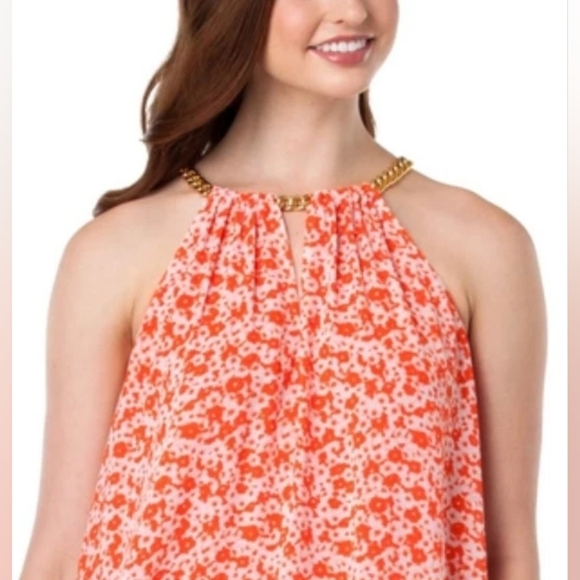 Michael Kors Pink High-Low Halter Sundress - Picture 2 of 6